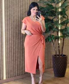 Conjunto Flora Saia Transpassada Viscolycra - Tati Perale Modas 
