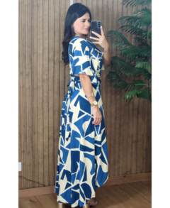 Vestido Longo Envelope Estampados Viscolinho - comprar online