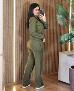 Imagem do Conjunto Pantalona Tecido Anarruga manga longa