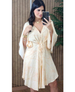 Vestido Bata Viscolinho Mel - loja online