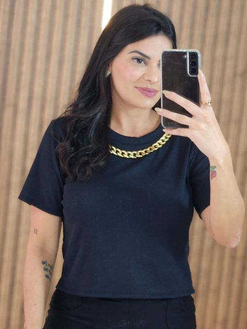 Blusa Corrente Canelada Plusize - comprar online