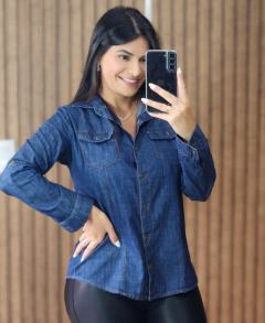 Camisa Jeans Levinho - Tati Perale Modas 