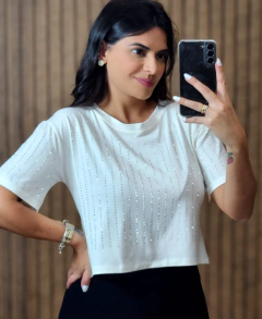 Blusa Brilho Zoe Viscolycra - Tati Perale Modas 