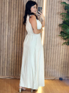 Vestido Longo linho com Gola - loja online