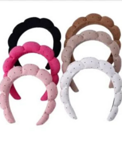 Tiara Nuvem para Cabelo Faixa De Pelúcia Skincare De Maquiagem Vivai na internet