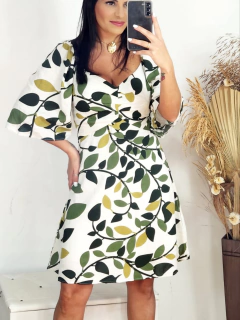 Vestido Mariana Flor de Viscolinho com Lastex na internet