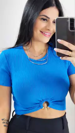 Blusa Crooped Argolinha