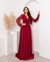Vestido de Festa Longo com Mangas Longas em Tule Malha - comprar online