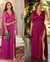 Vestido de Festa Longo em Lurex, com Faixas para Amarrações no Ombro