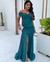 Vestido de Festa Longo em Lurex Drapeado no Busto e Quadril Fenda Ombro a Ombro na internet
