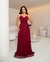 Vestido de Festa Longo Plissado em Tule e Alças Finas - MÁRCIA AZEVEDO