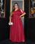Vestido de Festa Longo Plus Size em Lurex com Detalhe em Guipir