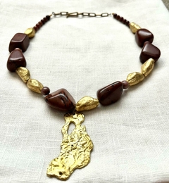 COLLAR MARRON Y DORADO - Polonia