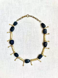 COLLAR NEGRO Y DORADO - comprar online
