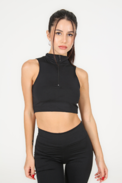 Crop Vest Negro - tienda online