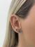 Brinco Ear Cuff Zircônias Azul e Verde Tiffany Aço Inox na internet
