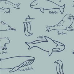 ARTIC ANIMALS LIGHT BLUE