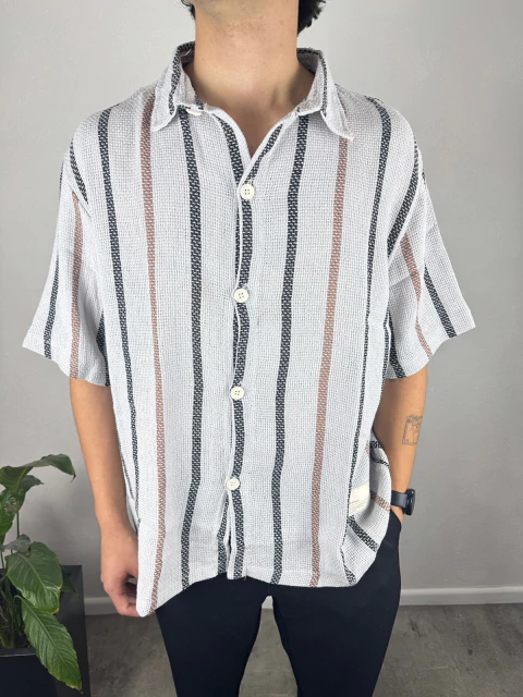 Camisa VKM Streifen Hilo tejido