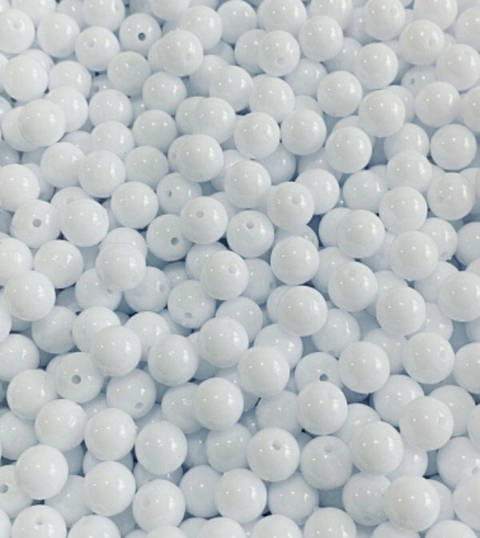 Perlas plásticas blanca 6mm