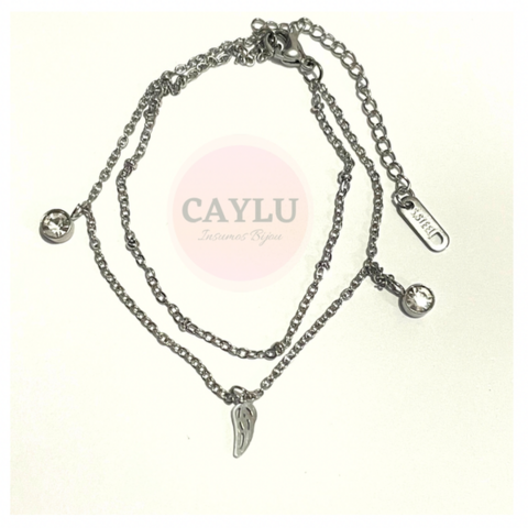 Pulsera doble acero quirúrgico