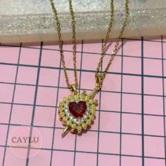 Collar corazón dagaB rojo Par AD - comprar online