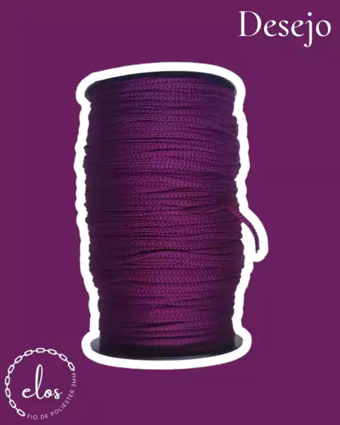 Fio Elos 3mm 100% Poliéster - Desejo