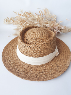 Sombrero Margarita cinta en crudo - Más Hats