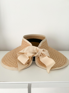 Visera Hawaii moño beige (enrollable)