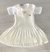 CONJUNTO BATIZADO DE TRICOT BRANCO VESTIDO E BODY- BONECO DE NEVE