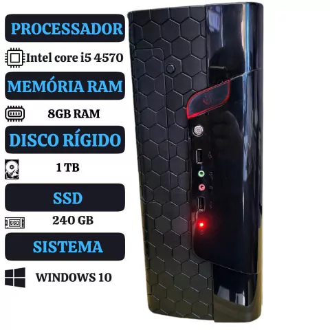 Computador Cpu Intel Core I5 3.2ghz 8 Ram Ssd 240gb Hd 1tb