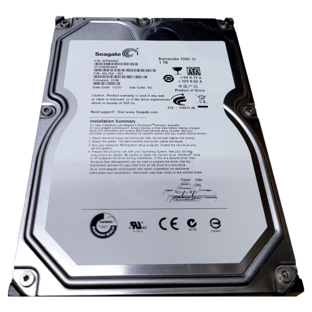Disco Rígido Interno Seagate Barracuda 7200.12 1tb St31000528as Hd