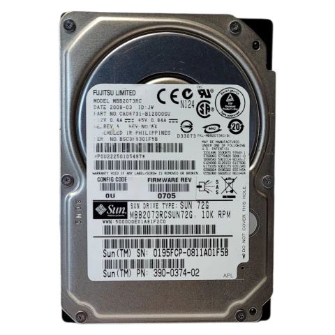 Disco Rígido Hd Fujitsu Mbb2073rc 72gb Sas 2.5 10k Ca06731-b12000su