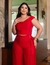 CONJUNTO ESTEFÂNIA CROPPED E CALÇA VERMELHO - comprar online