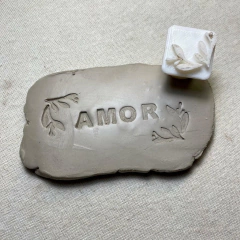 Sellos abecedario alfabeto para cerámica arcilla polimérica porcelana