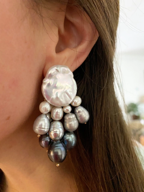 Brinco Pérola Bold degradê - comprar online