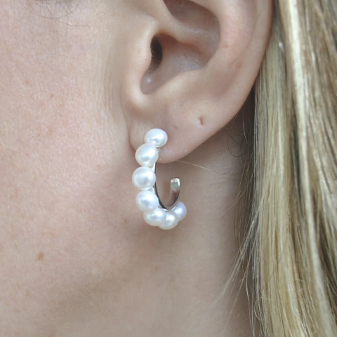 Argola Pérola SIlver 925