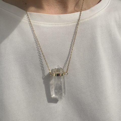 Colar pendulo cristal
