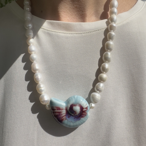 Colar Nautilus porcelana - comprar online