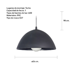 Lámpara De Techo Media Esfera pvc - Ferrolux