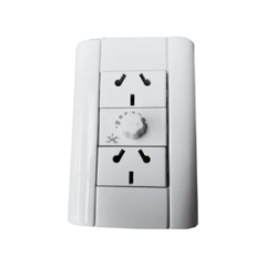 Llave de Luz Variador de Intensidad + Doble toma -Jeluz Verona