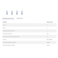 Llaves térmicas unipolar Chint 6 a 63 amp - Chint en internet