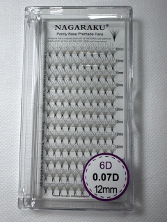 Pestañas NAGARAKU pointy base 6D 0.07D 12mm