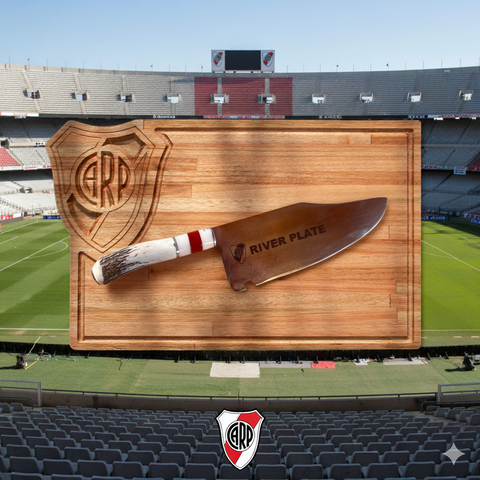 Tabla ASADO RIVER PLATE + CUCHILLA PARRILLERA del MILLO - comprar online