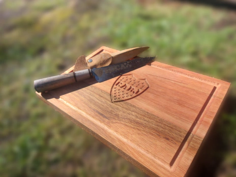 KIT TABLITA Y CUCHILLO ASADO DISCO ARADO BOCA JR - comprar online