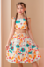 Conjunto Infantil Menina Midi Barbara Animais (saia + cropped)