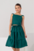 Conjunto Infantil Menina Midi Barbara Verde Escuro (Saia + Cropped)