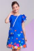 Vestido Infantil + Bolsinha Chloe Azul Borboleta New - Brunet Kids - Loja de roupa para Meninas de 2 a 14 anos