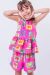 Conjunto Infantil Menina 2 Babados Rosa Pink (Short + Batinha)