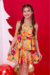 Vestido Infantil Suenia Estampado Amarelo