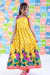 Vestido Infantil Adele Barrado Amarelo